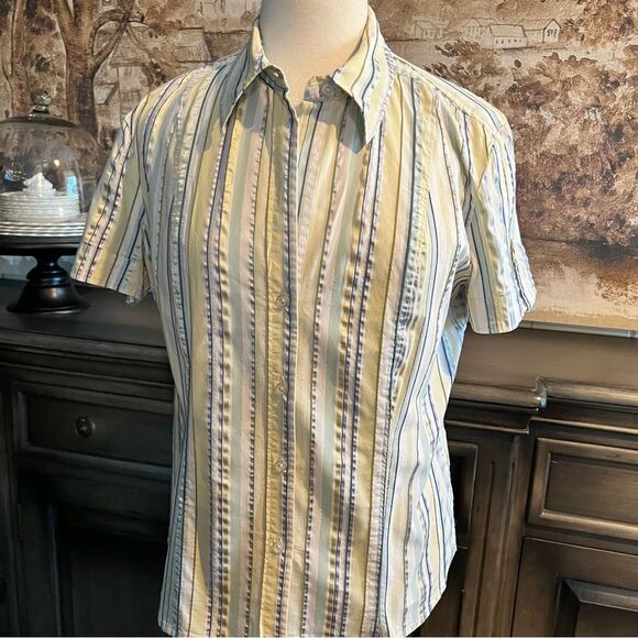 Vintage Ribbon Blouse/Shirt by New York & Company size XL - Picture 3 of 8